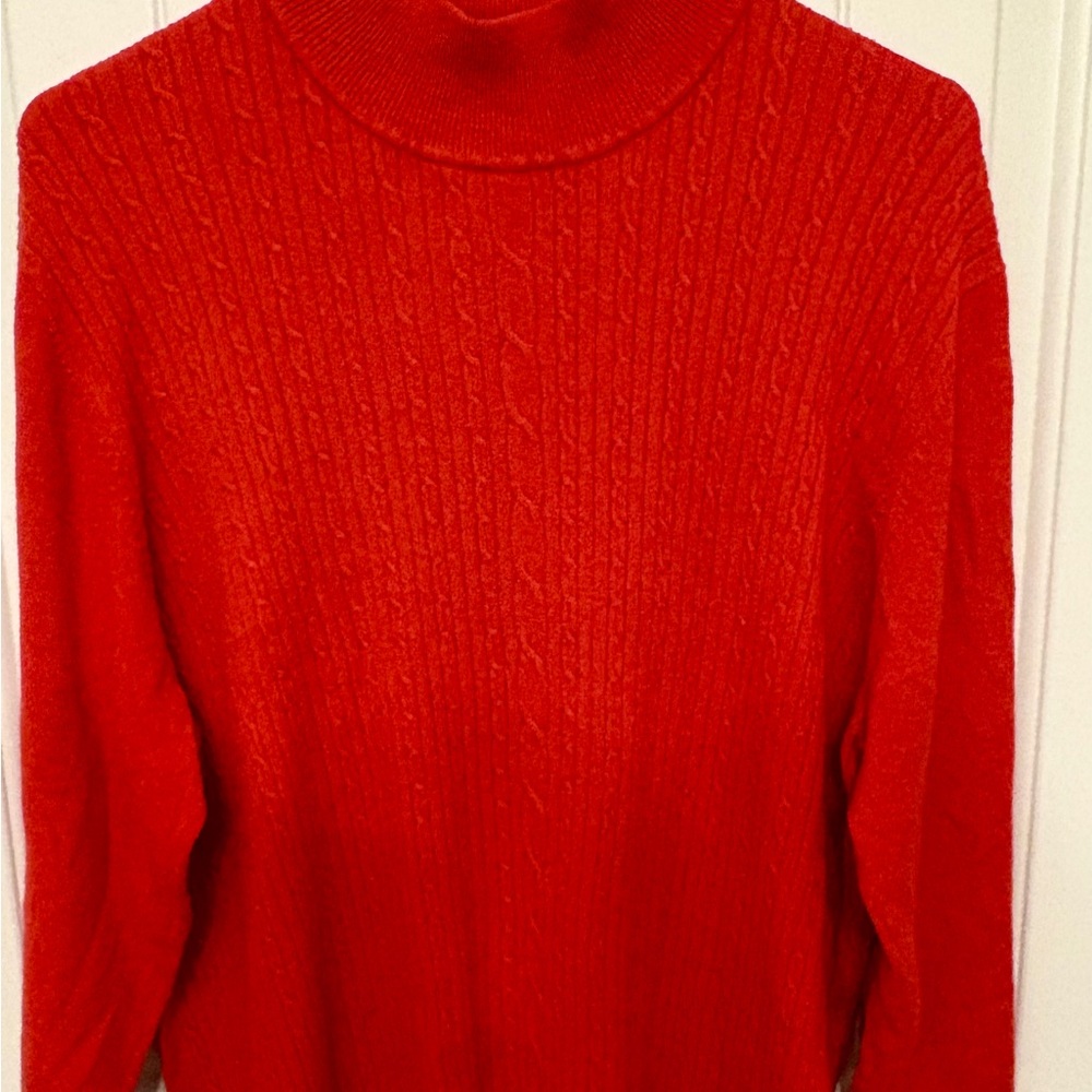 Evan Picone Vibrant Red Turtleneck Sweater